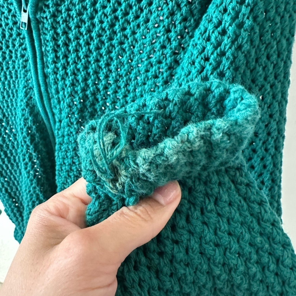 TNA Aritzia Dixie Zip Mess Hoodie in Emerald Green Color Size Small - Picture 7 of 7
